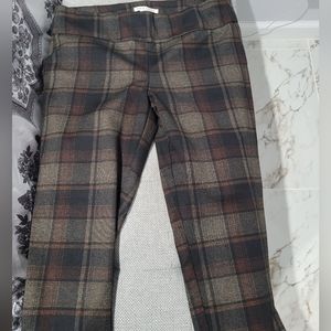 Stretch plaid pants